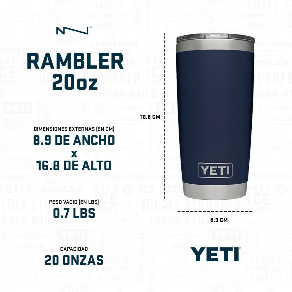 21070060016 TERMO RAMBLER 20oz SEAFOAM MARCA YETI