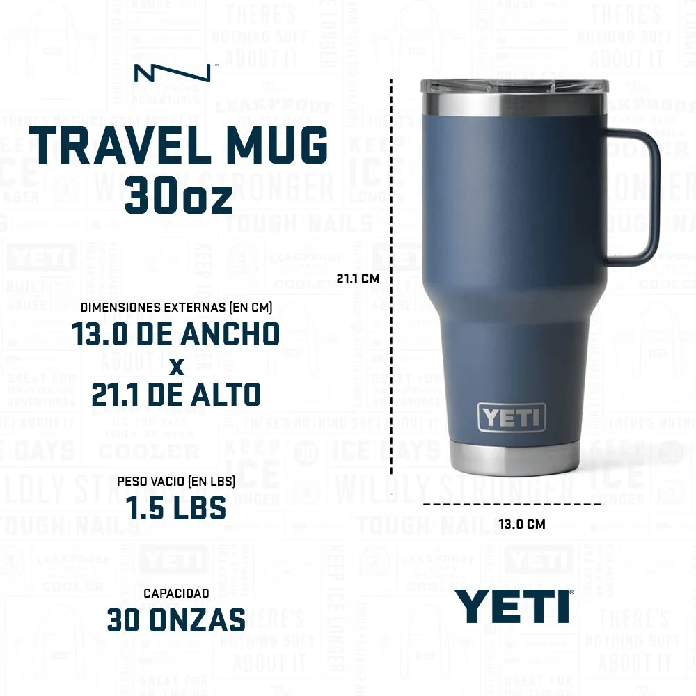 21071500731 TAZA RAMBLER 30oz TRAVEL MUG CON TAPA STRONGHOLD MARINO MARCA YETI