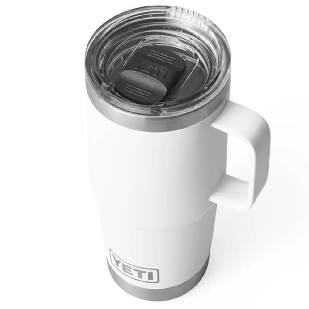 21071501346 TAZA RAMBLER 20oz TRAVEL MUG CON TAPA STRONGHOLD BLANCO MARCA YETI