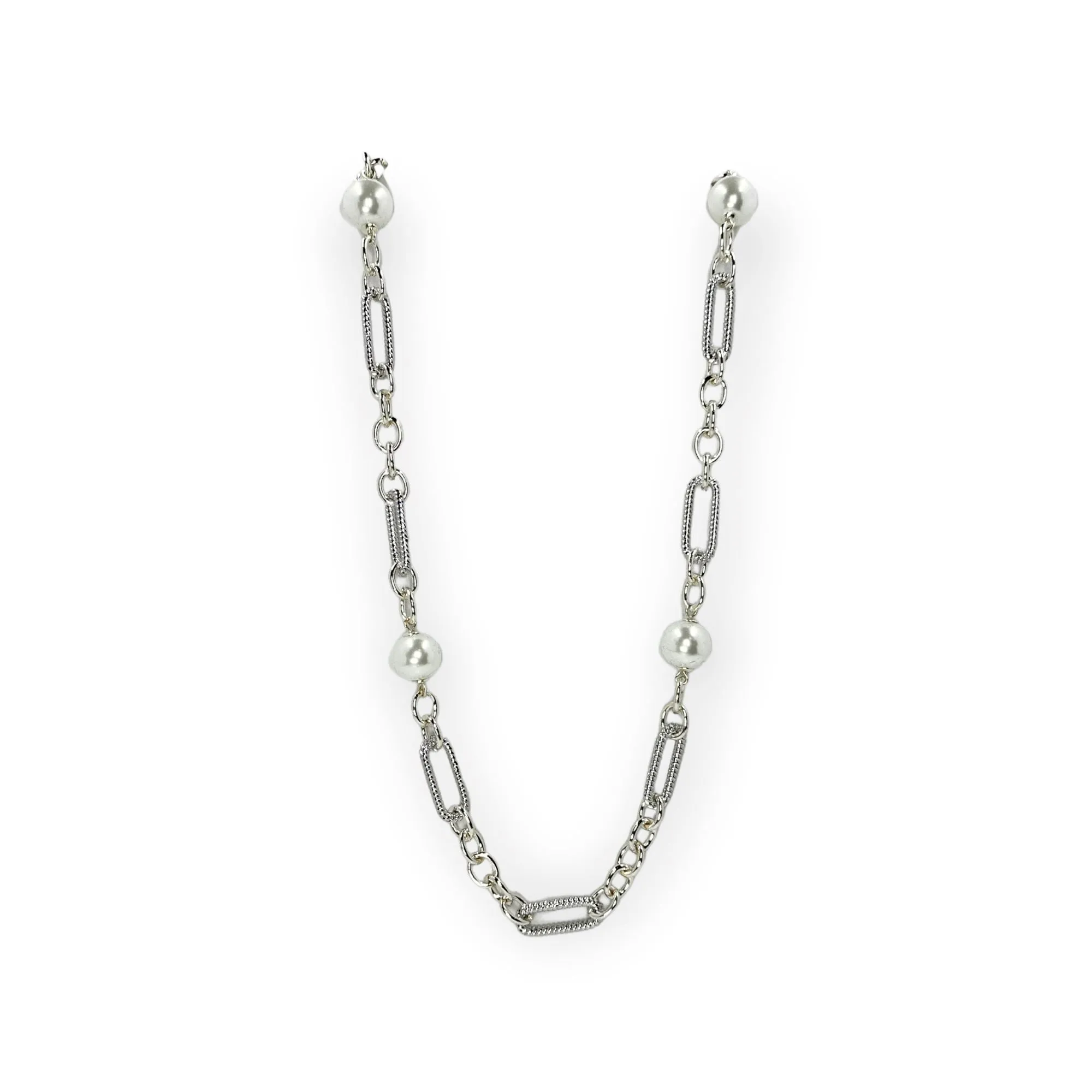 Agatha Link Chain Pearl Necklace