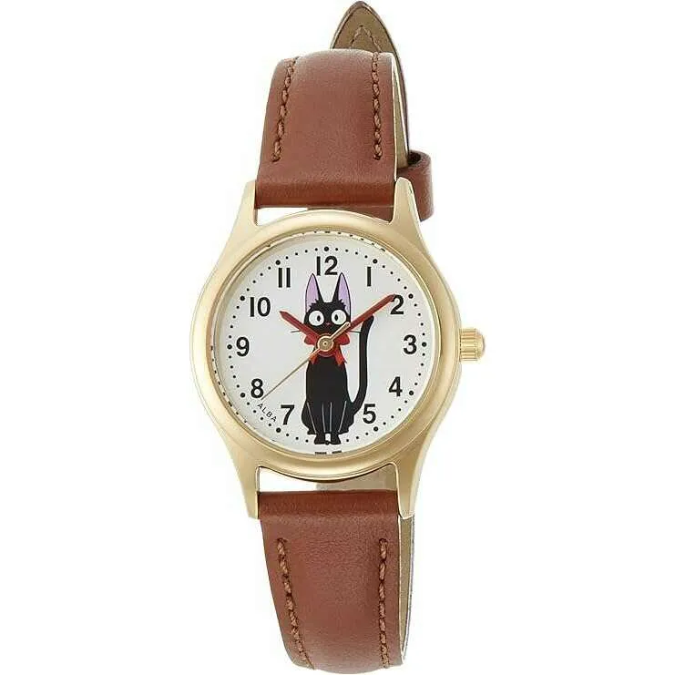 ALBA GHIBLI COLLABORATION KIKI'S DELIVERY SERVICE JIJI DESIGN BROWN LADIES WATCH ACCK405