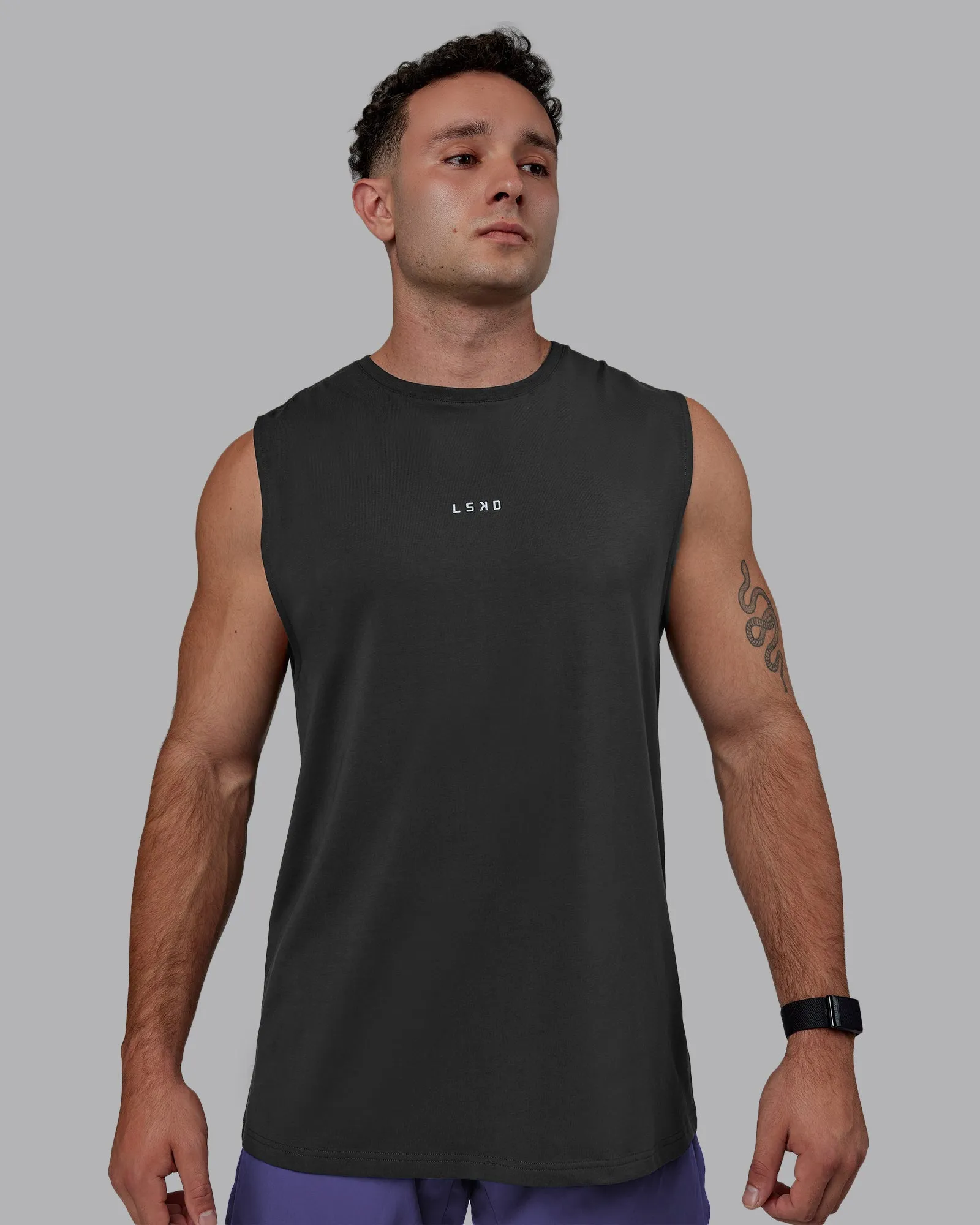 Base FLXCotton Tank - Pirate Black