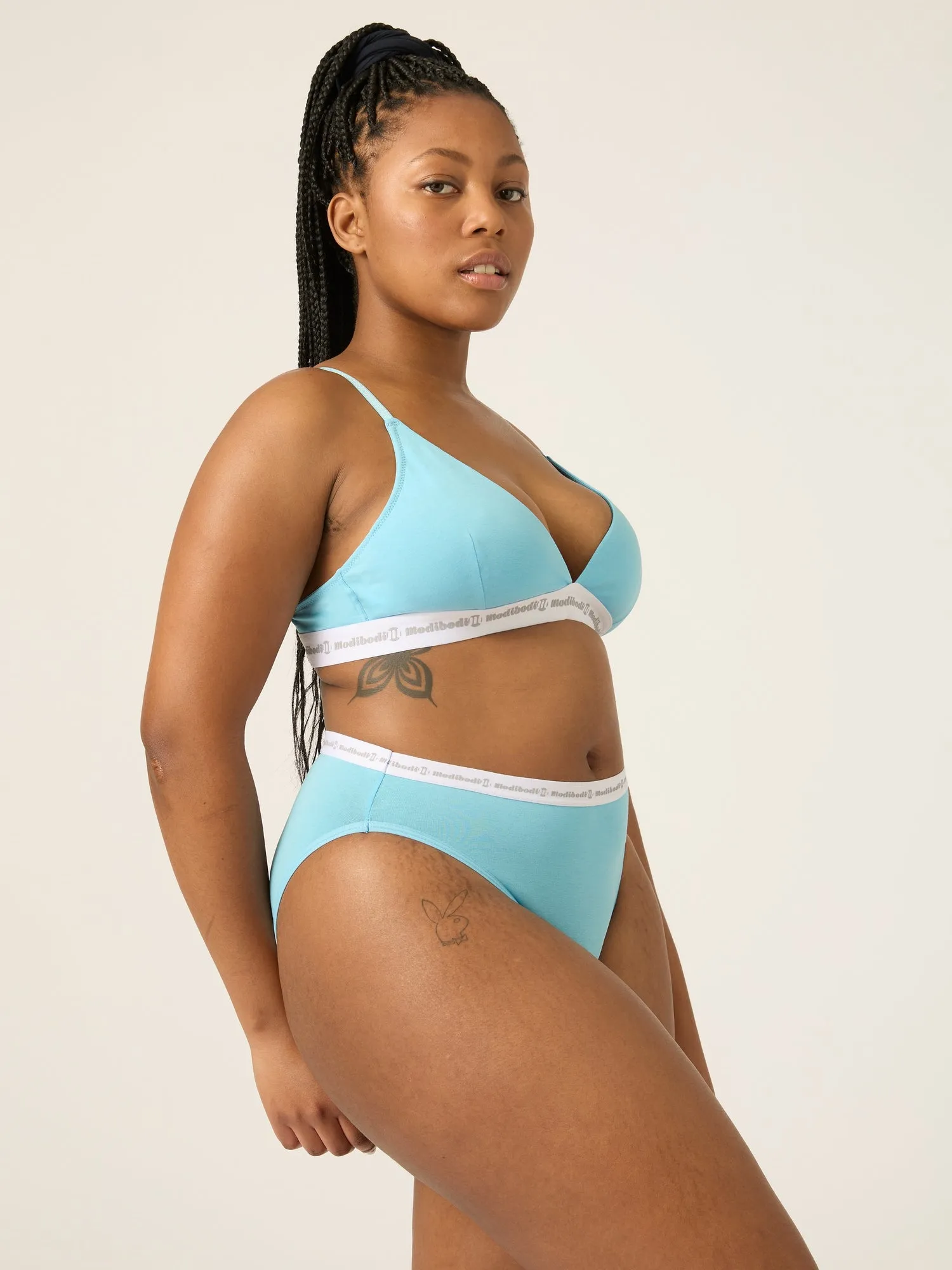 Basic Triangle Bralette Air Blue