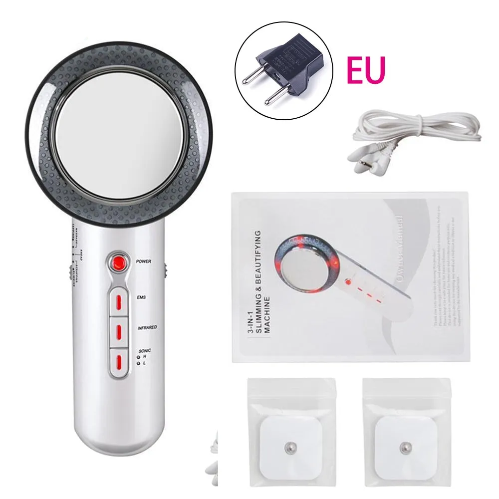 Body Slimming Massager 3 in 1 EMS Infrared Ultrasonic Massager Ultrasound Slimming Fat Burner Cavitation Face Beauty Machine