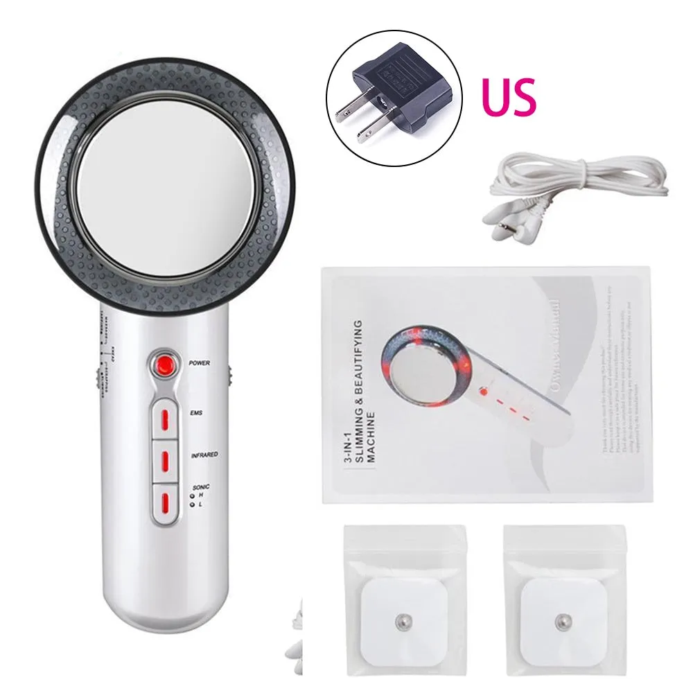 Body Slimming Massager 3 in 1 EMS Infrared Ultrasonic Massager Ultrasound Slimming Fat Burner Cavitation Face Beauty Machine