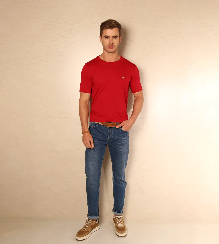 Camiseta Bordada F/E Roja Ref. 152040424