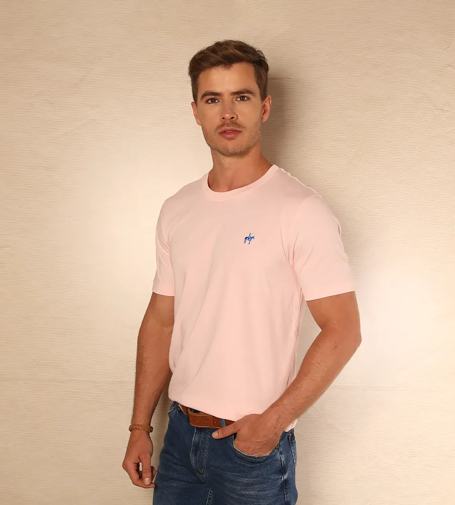 Camiseta Bordada Rosado Claro Ref. 152020324