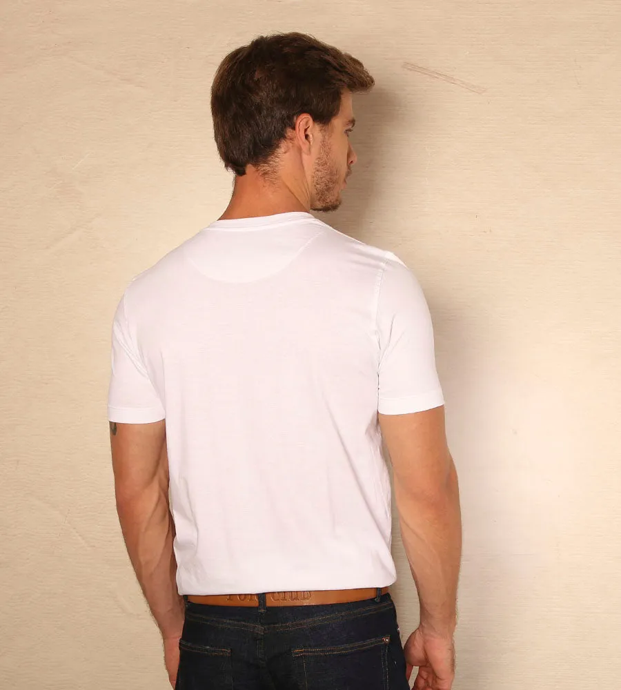 Camiseta Cuello Henley Blanco Ref. 146010324