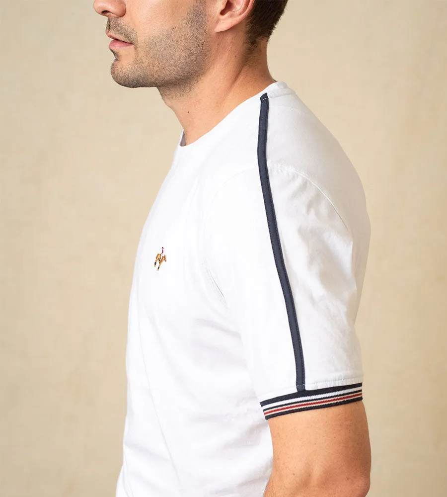 Camiseta Sesgos Bordada Blanca Ref. 157010624