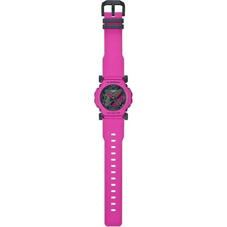 CASIO G-SHOCK DAY-DATE ANALOG DIGITAL DIAL RUBBER STRAP PINK MEN WATCH GA-2300-4AJF