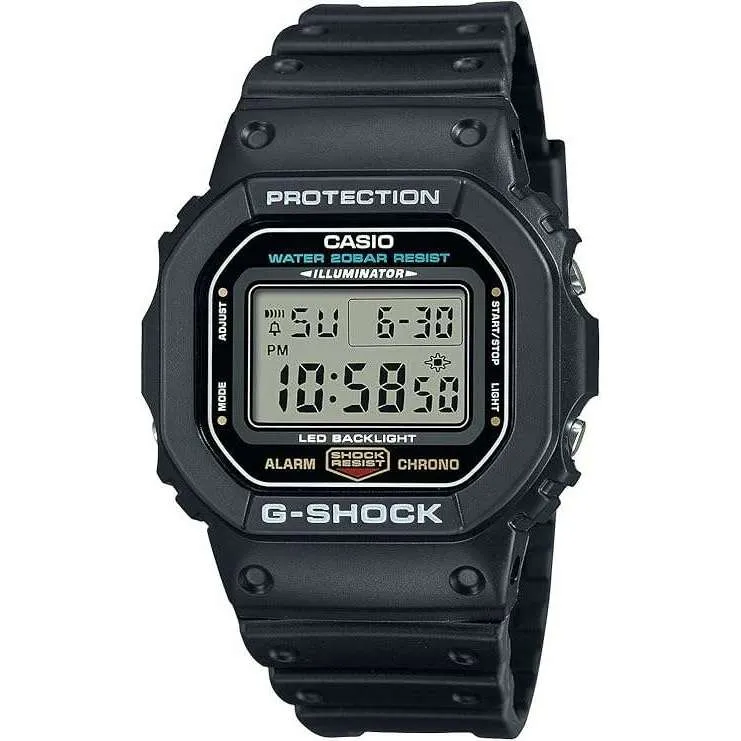 CASIO G-SHOCK DAY-DATE BLACK RUBBER STRAP MEN DIGITAL DIAL WATCH DW-5600UE-1JF