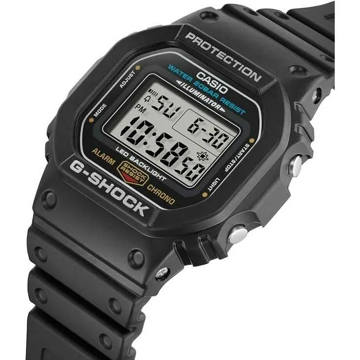 CASIO G-SHOCK DAY-DATE BLACK RUBBER STRAP MEN DIGITAL DIAL WATCH DW-5600UE-1JF