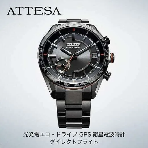 CITIZEN ATTESA ECO-DRIVE GPS RADIO WAVE DIRECT FLIGHT MEN WATCH CC3085-51E