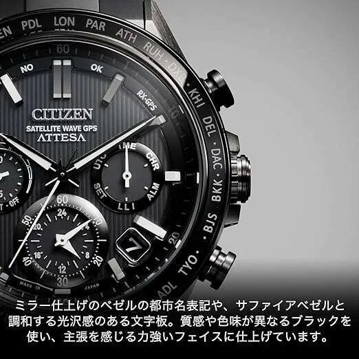 CITIZEN ATTESA ECO DRIVE GPS SATELLITE RADIO WAVE MEN WATCH CC4055-65E