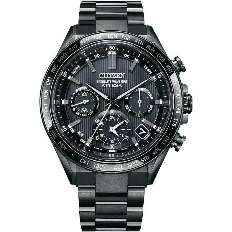 CITIZEN ATTESA ECO DRIVE GPS SATELLITE RADIO WAVE MEN WATCH CC4055-65E