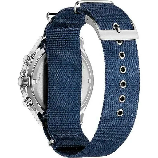 CITIZEN COLLECTION ECO DRIVE SOLAR BLUE NYLON STRAP MEN WATCH AT2500-19A