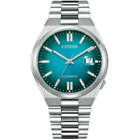 CITIZEN TSUYOSA COLLECTION MECHANICAL AUTOMATIC SILVER & DARK MEN WATCH NJ0151-88X