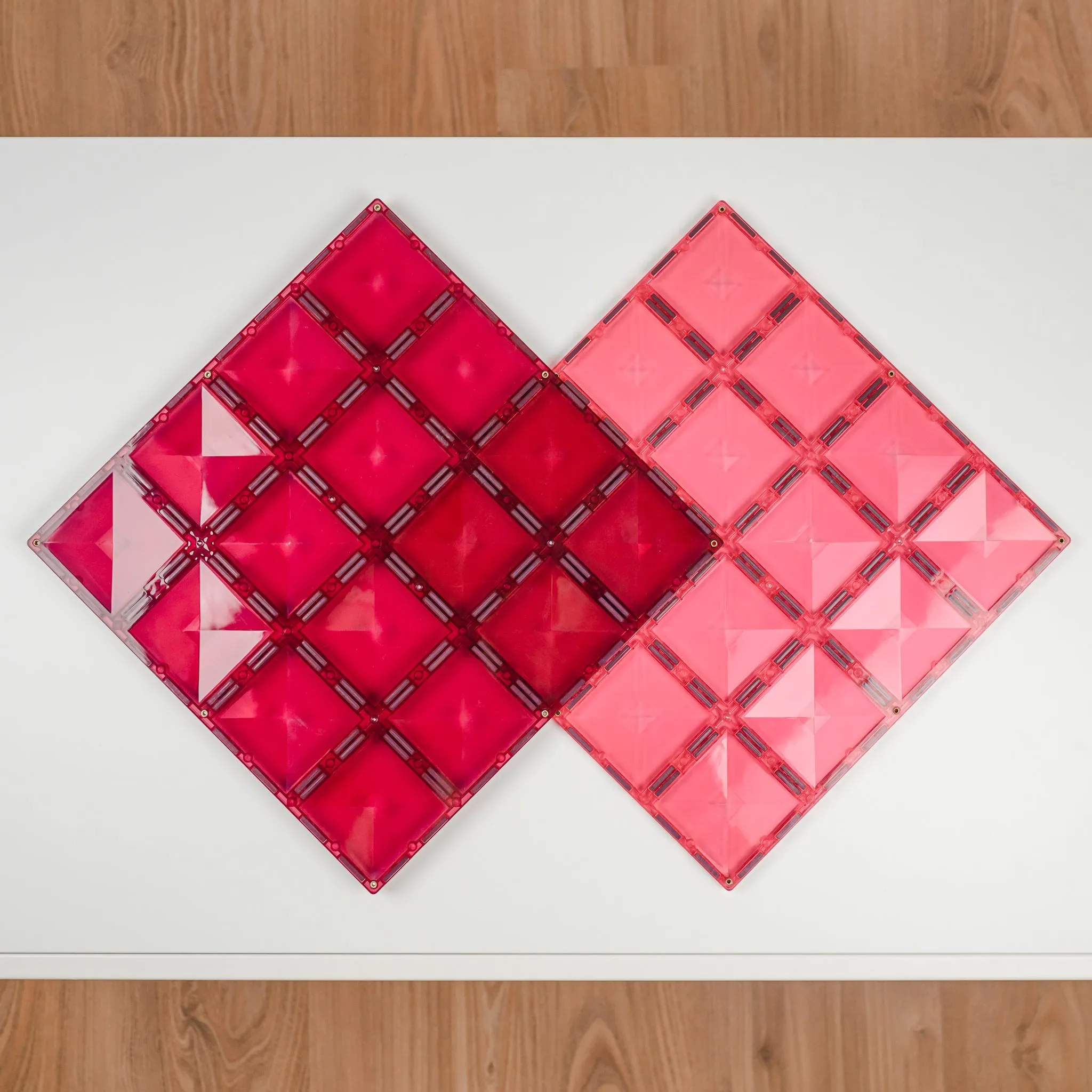 Connetix Tiles - 2 Piece Base Plate Pack - Pink & Berry