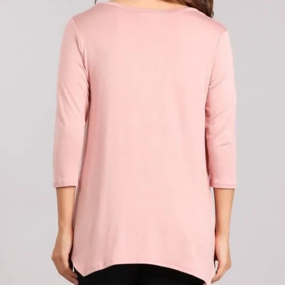 Country Causal Graphic Top Pink