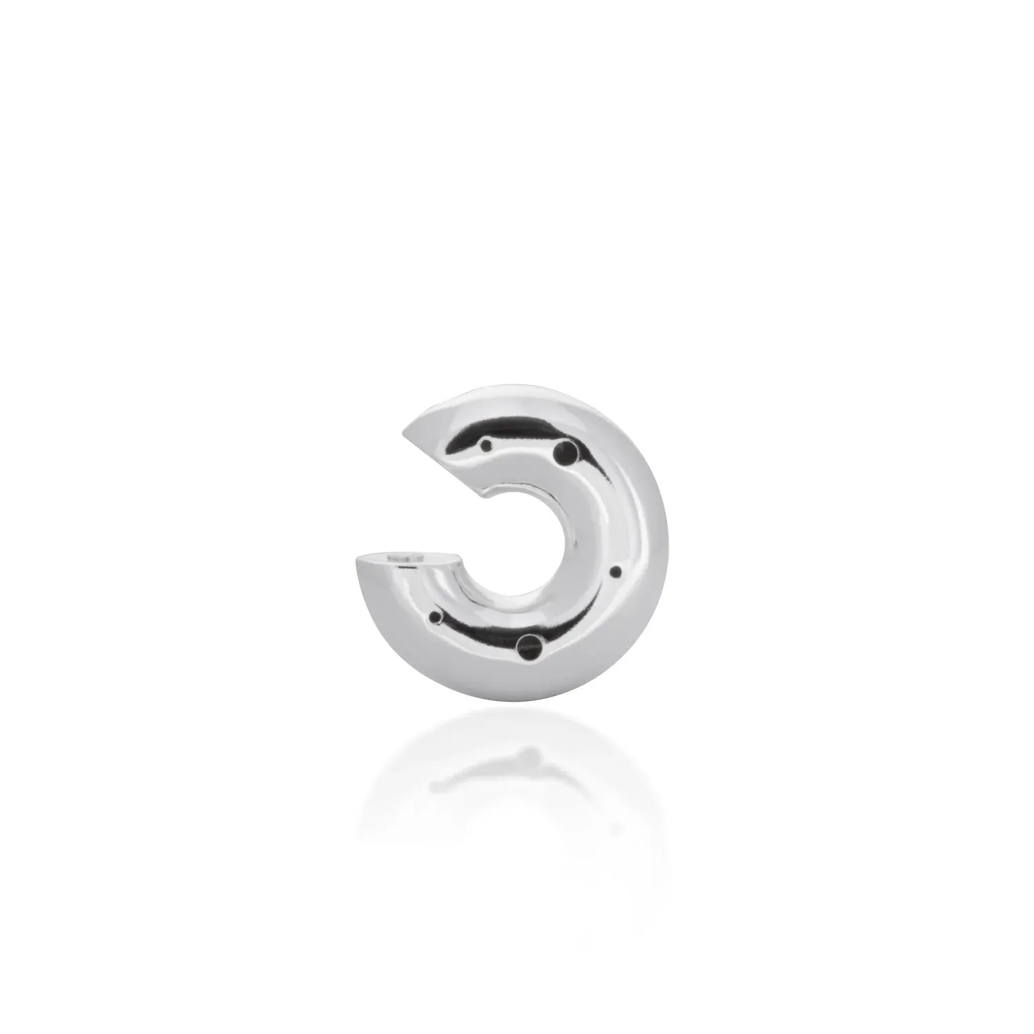 EAR CUFF MOON MEDIANO - PLATA