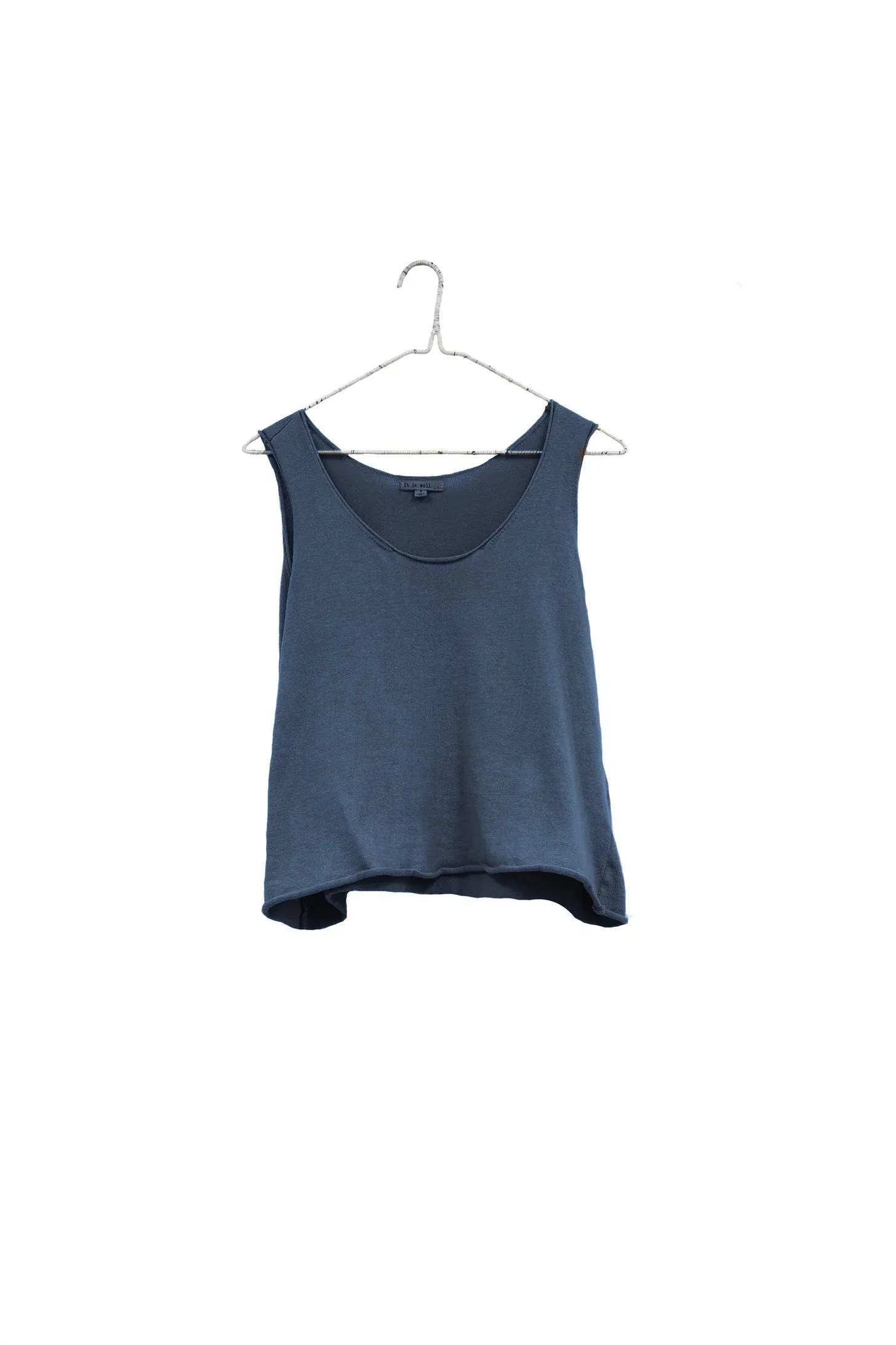 Easy Knit Tank in Dark Navy