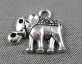 Elephant Charms Silver Tone 12pcs (1257)