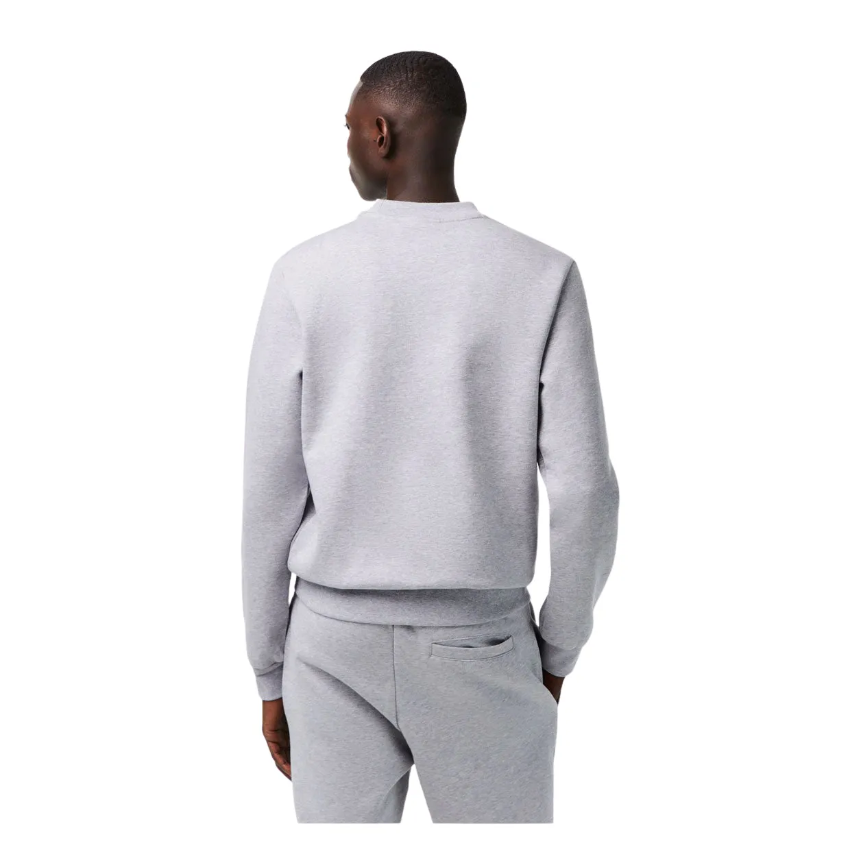 Felpa Uomo Lacoste Girocollo Cotone Bio Grigio