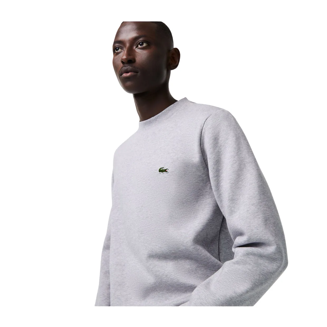 Felpa Uomo Lacoste Girocollo Cotone Bio Grigio