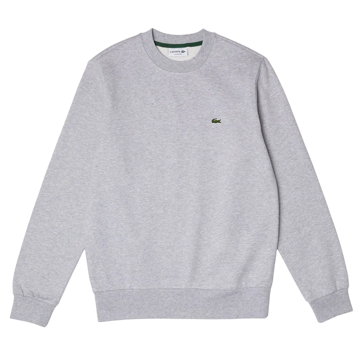 Felpa Uomo Lacoste Girocollo Cotone Bio Grigio