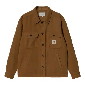 Giacca-Camicia Carhartt WIP Wiston Shirt Jac Marrone