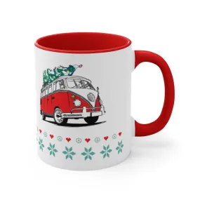 Hippie Van Holiday - Accent Coffee Mug, 11oz