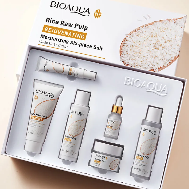 Kit x 5 Rutina Facial Oriental de Arroz | Tratamiento Facial Anti-Edad y Aclarante - BIOAQUA