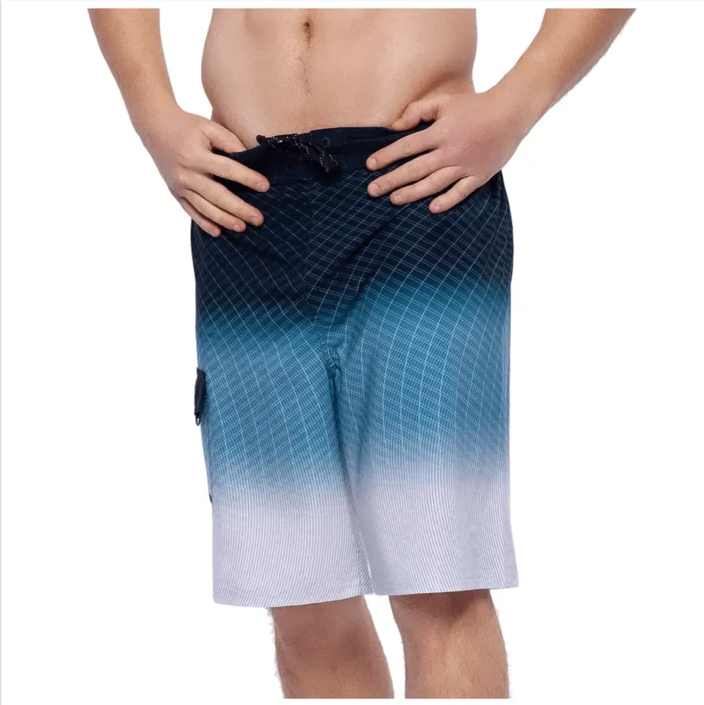 Men's 4-Way Stretch Board Shorts 9" Quick Dry Beach Swimwear