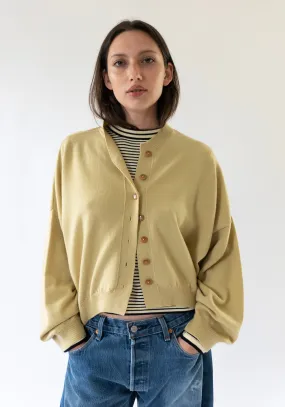 Merino Wool Cardigan in Butter