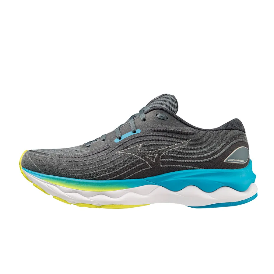 Mizuno Wave SkyRise 4 Gris oscuro Azul Amarillo