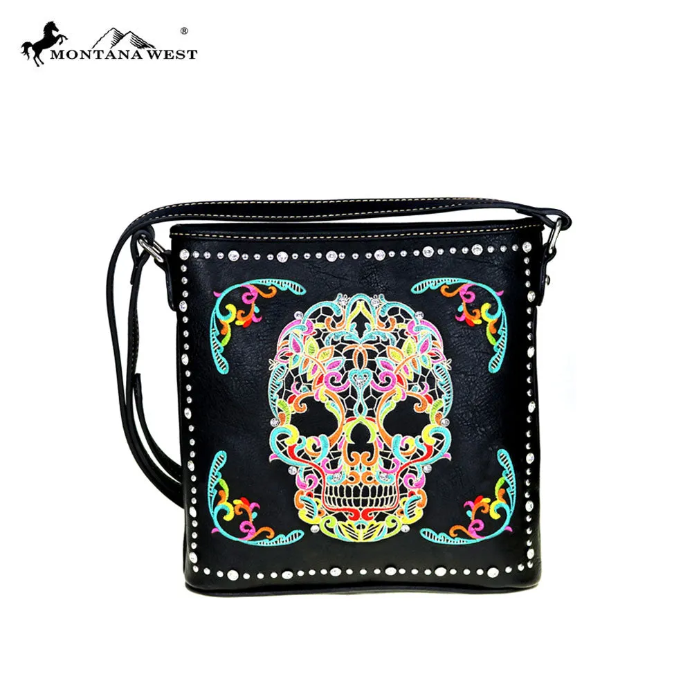 Montana West Sugar Skull Concealed Handgun Crossbody