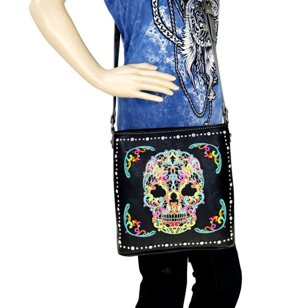 Montana West Sugar Skull Concealed Handgun Crossbody