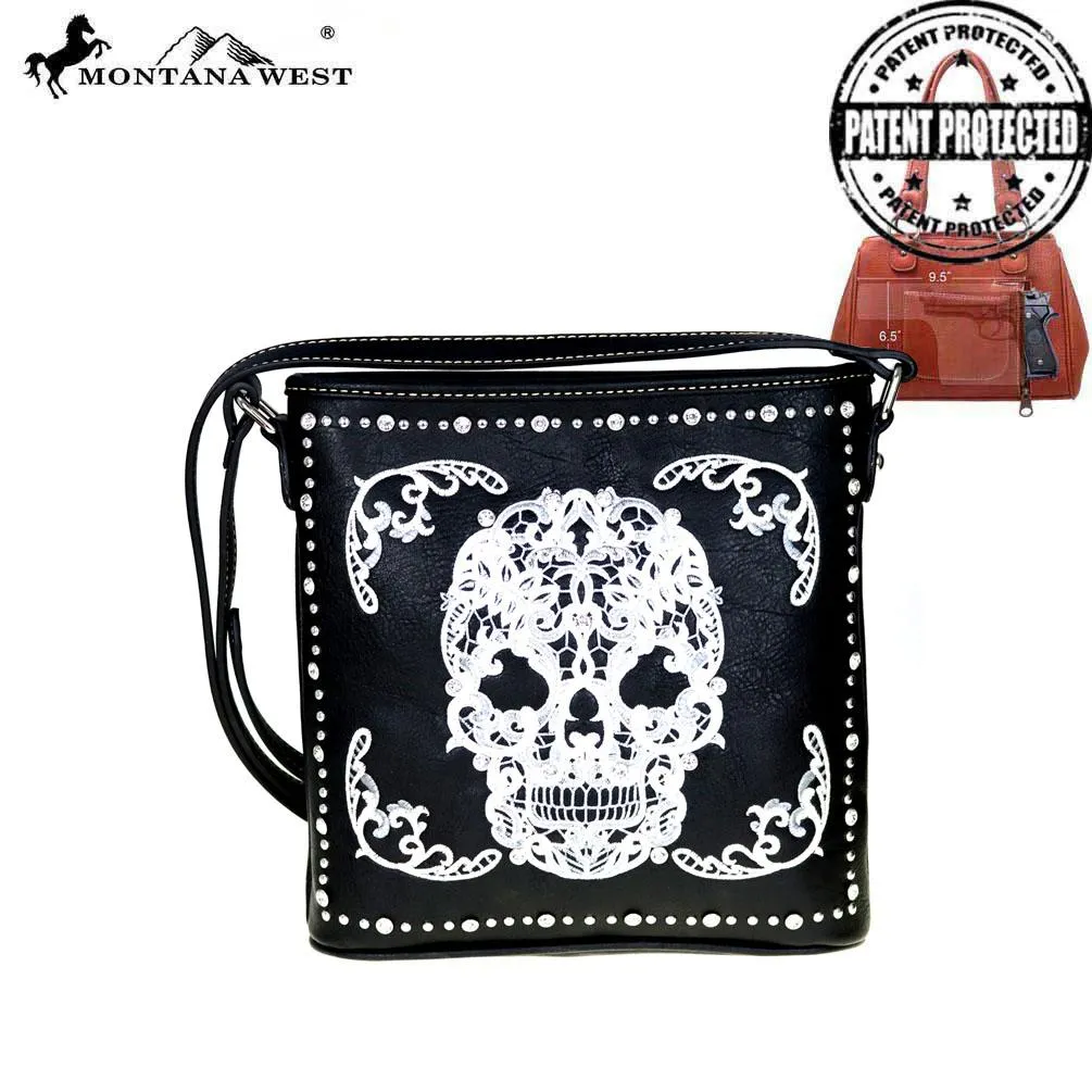 Montana West Sugar Skull Concealed Handgun Crossbody