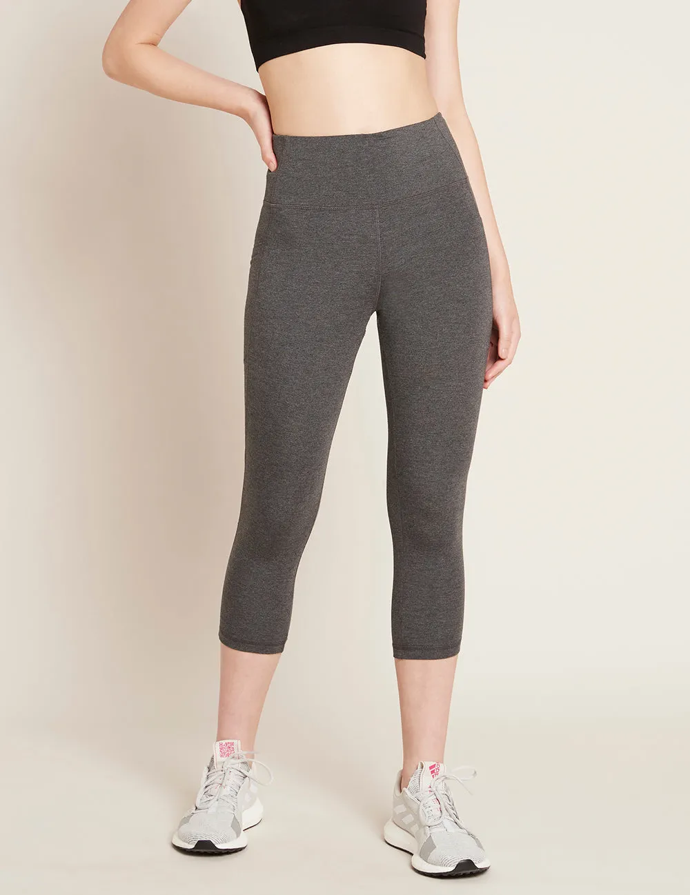 Motivate 3/4 High-Waist Tights - Dark Marl