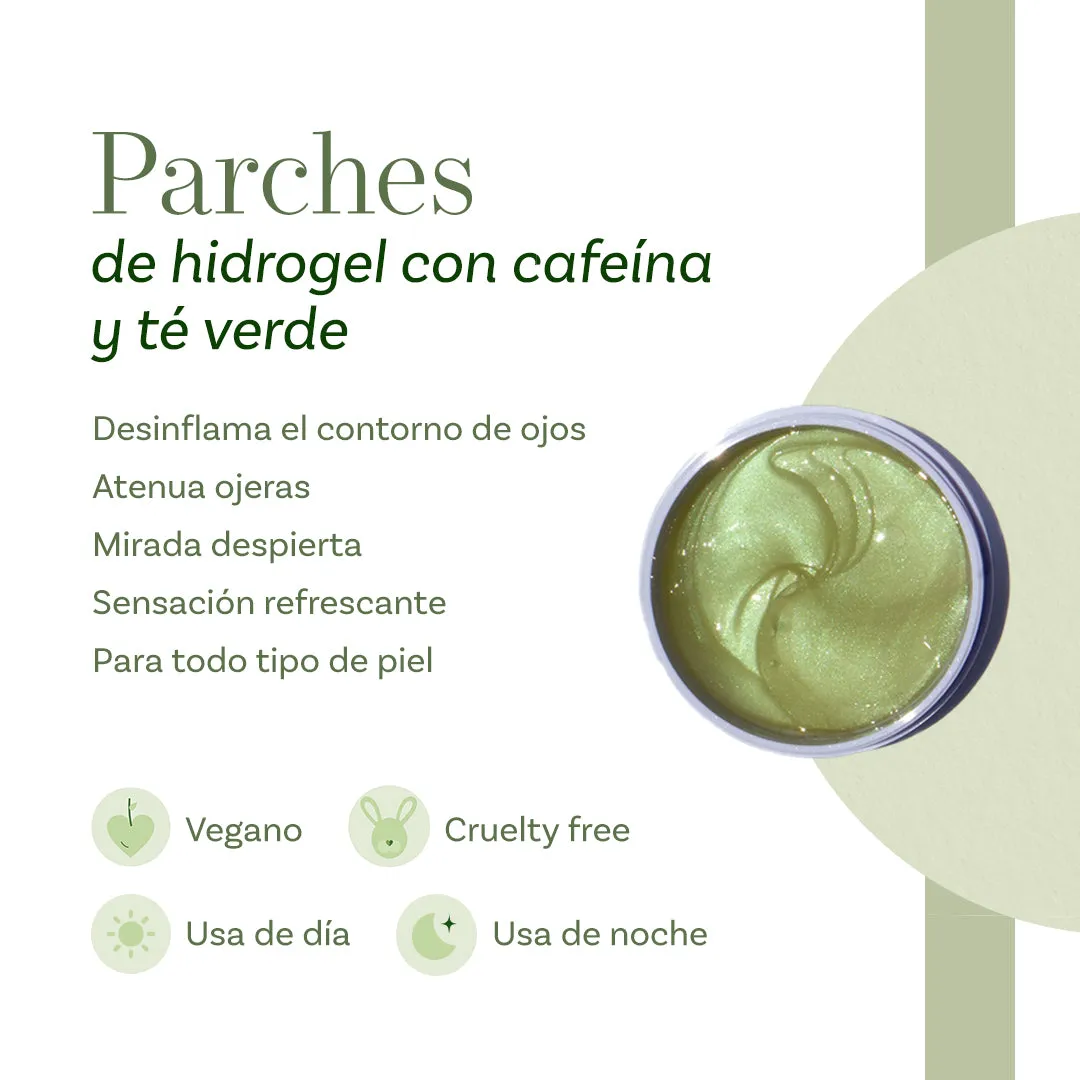 Parches de Hidrogel de Cafeína y Té Verde