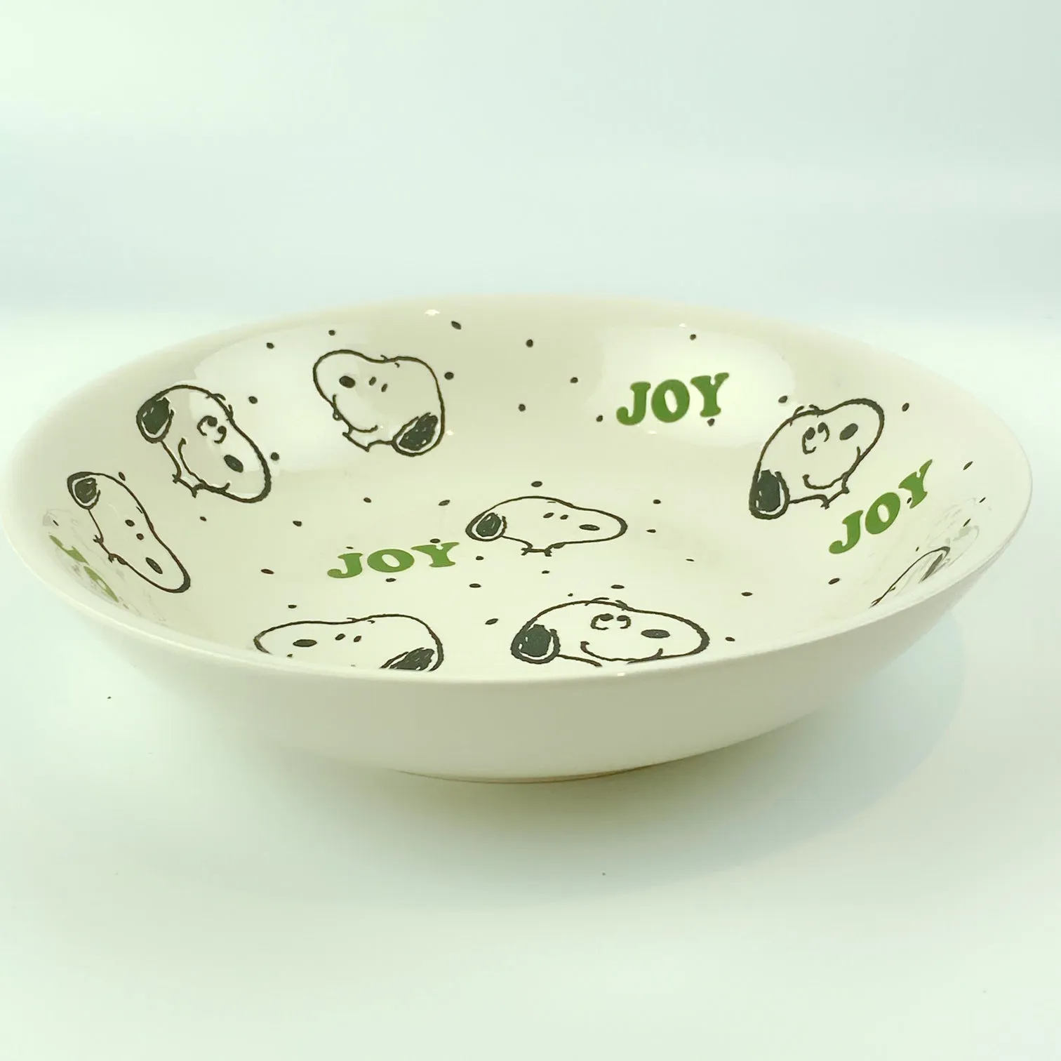 Peanuts Charlie Brown & Friends & Snoopy Dot Dot Joy Holiday Bowl 9"