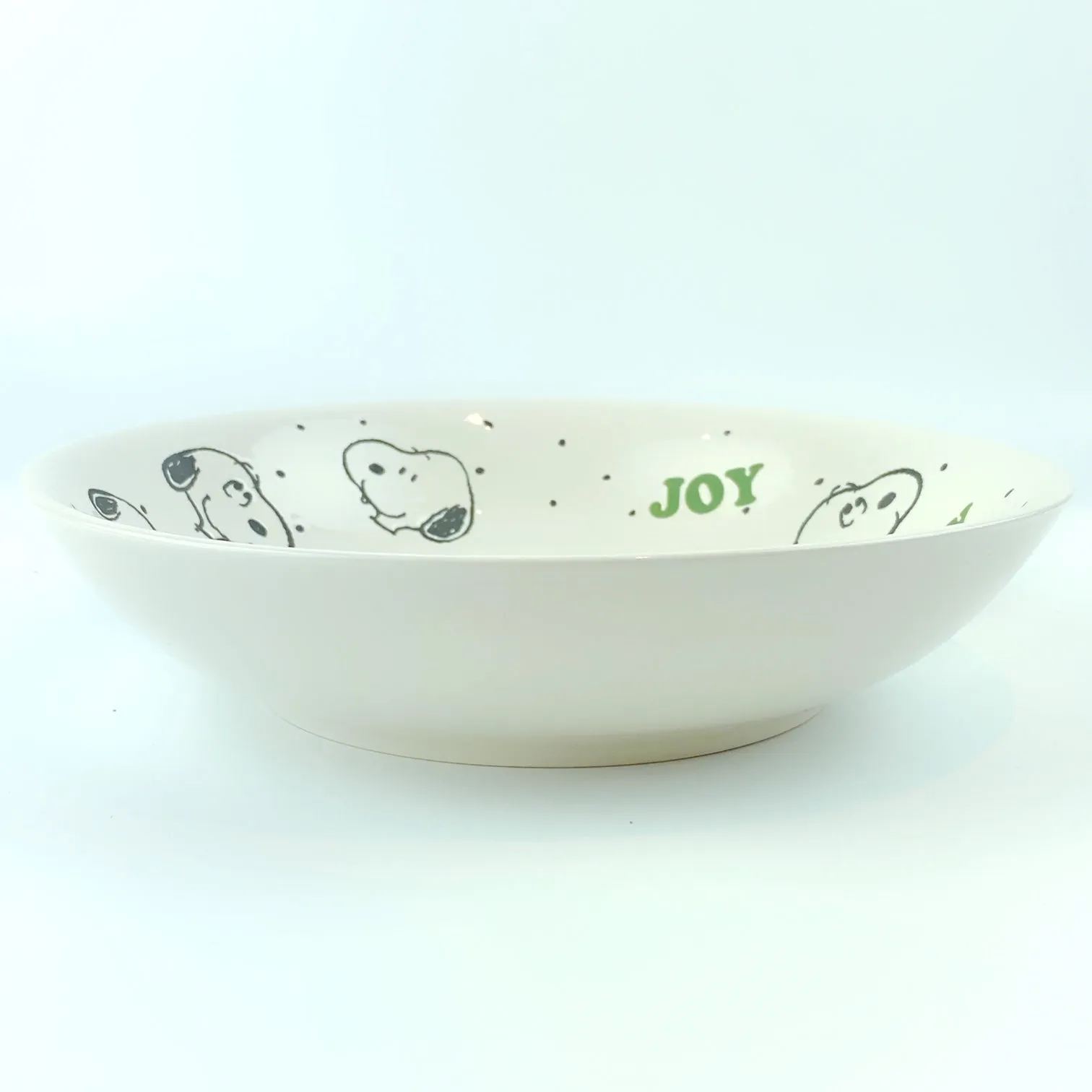 Peanuts Charlie Brown & Friends & Snoopy Dot Dot Joy Holiday Bowl 9"