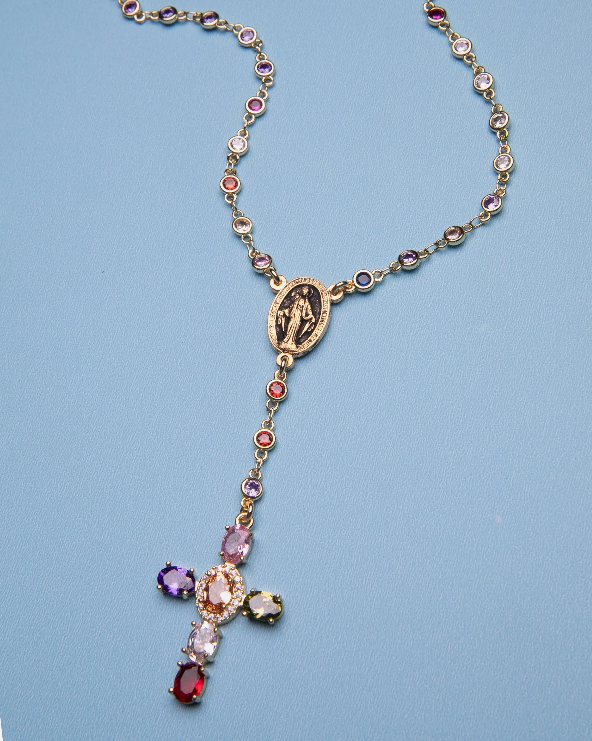 Rainbow Circle Treasure Cross Rosary