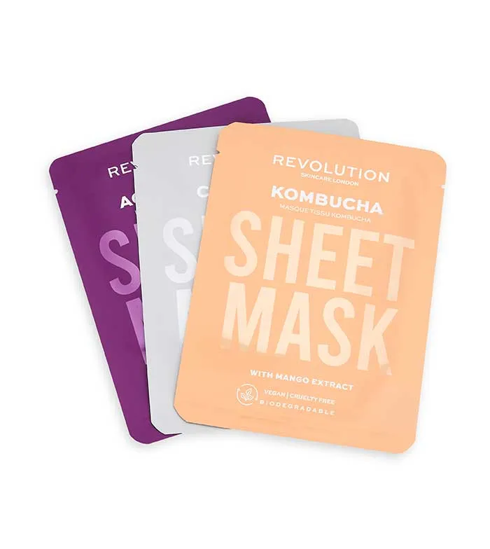 Revolution Skincare - Pack de 3 mascarillas para pieles mixtas