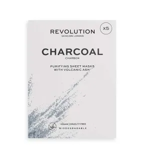 Revolution Skincare - Pack de 5 mascarillas con carbón