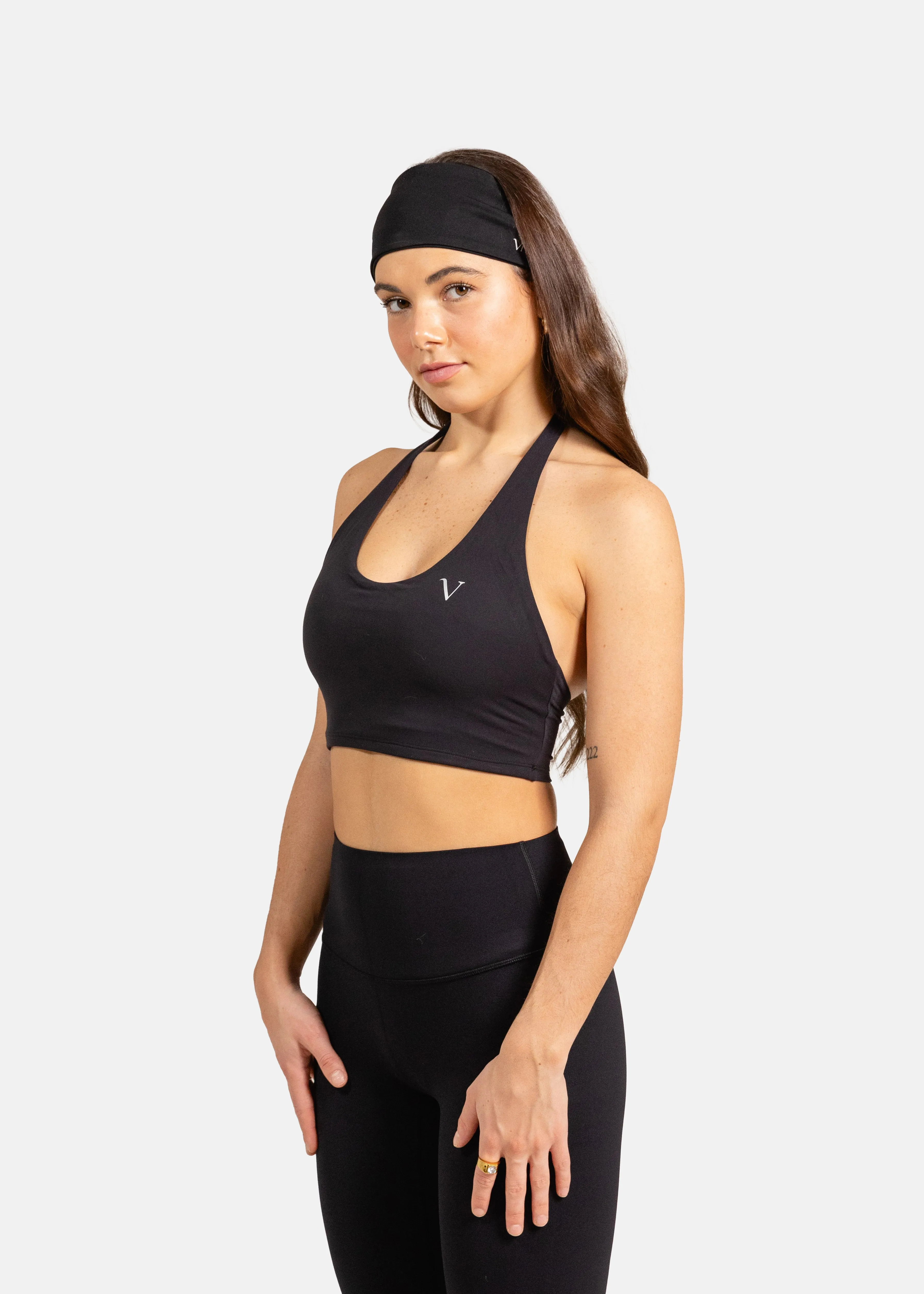 SculptLite Halter Sports Top Black