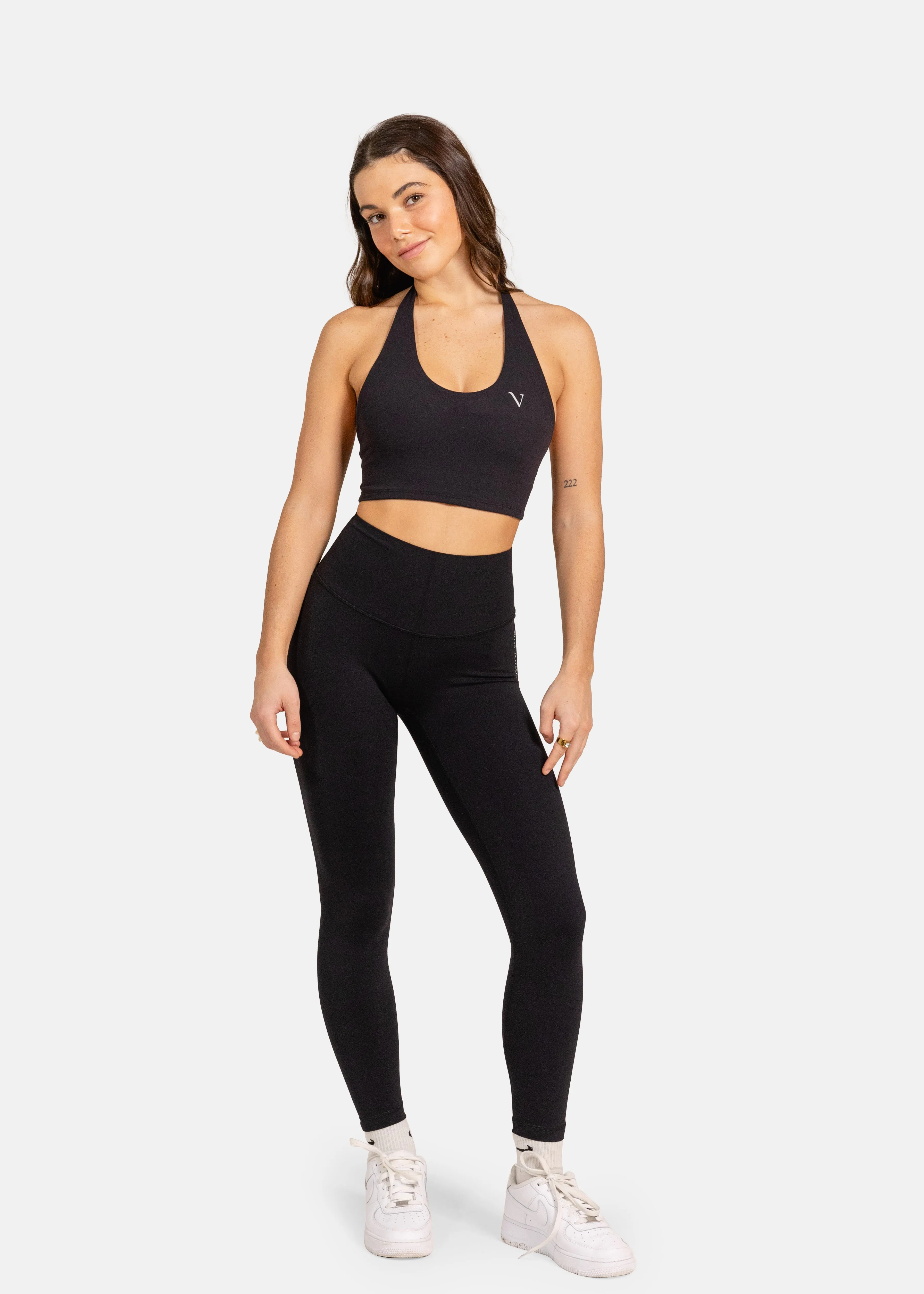 SculptLite Halter Sports Top Black