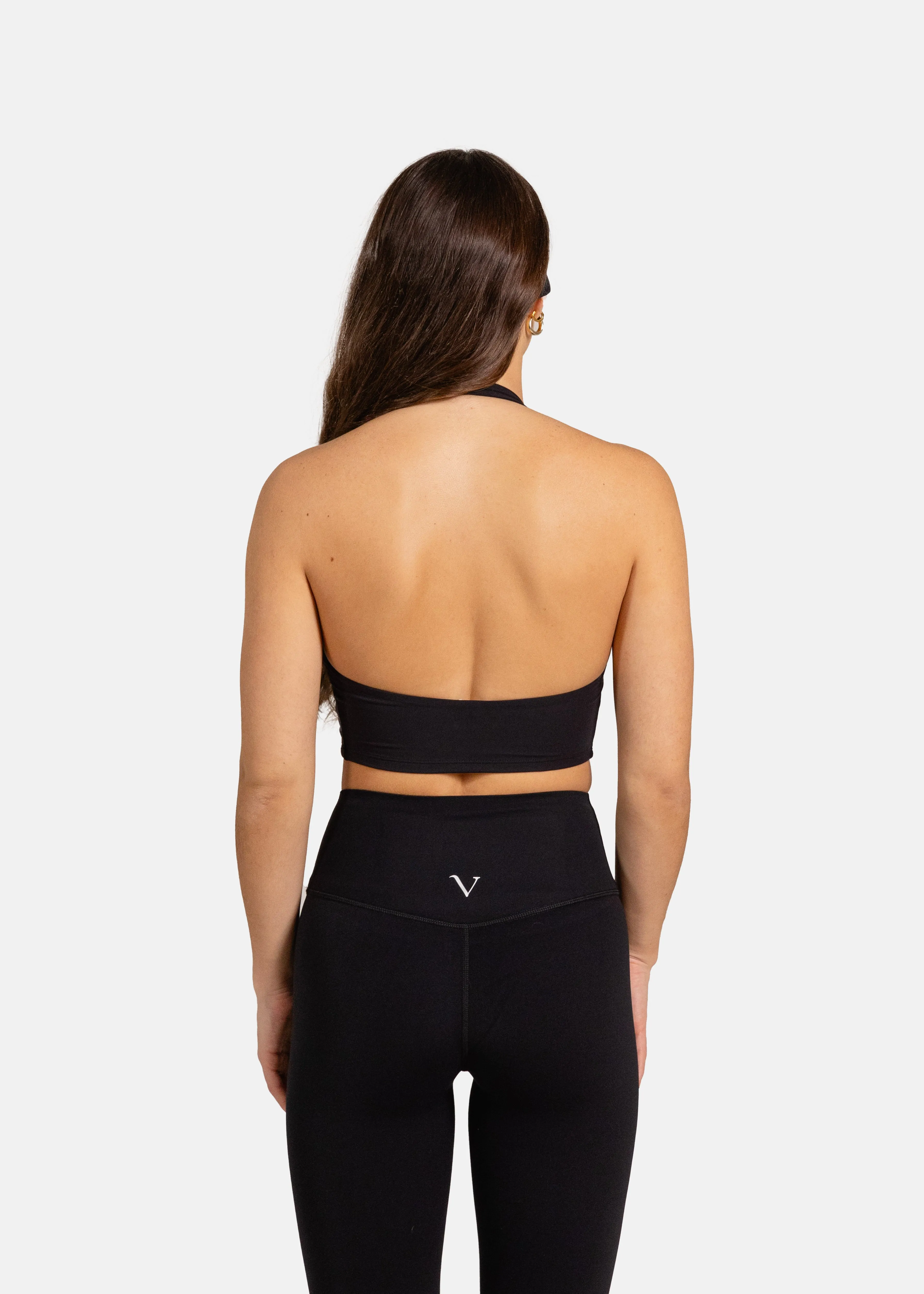 SculptLite Halter Sports Top Black