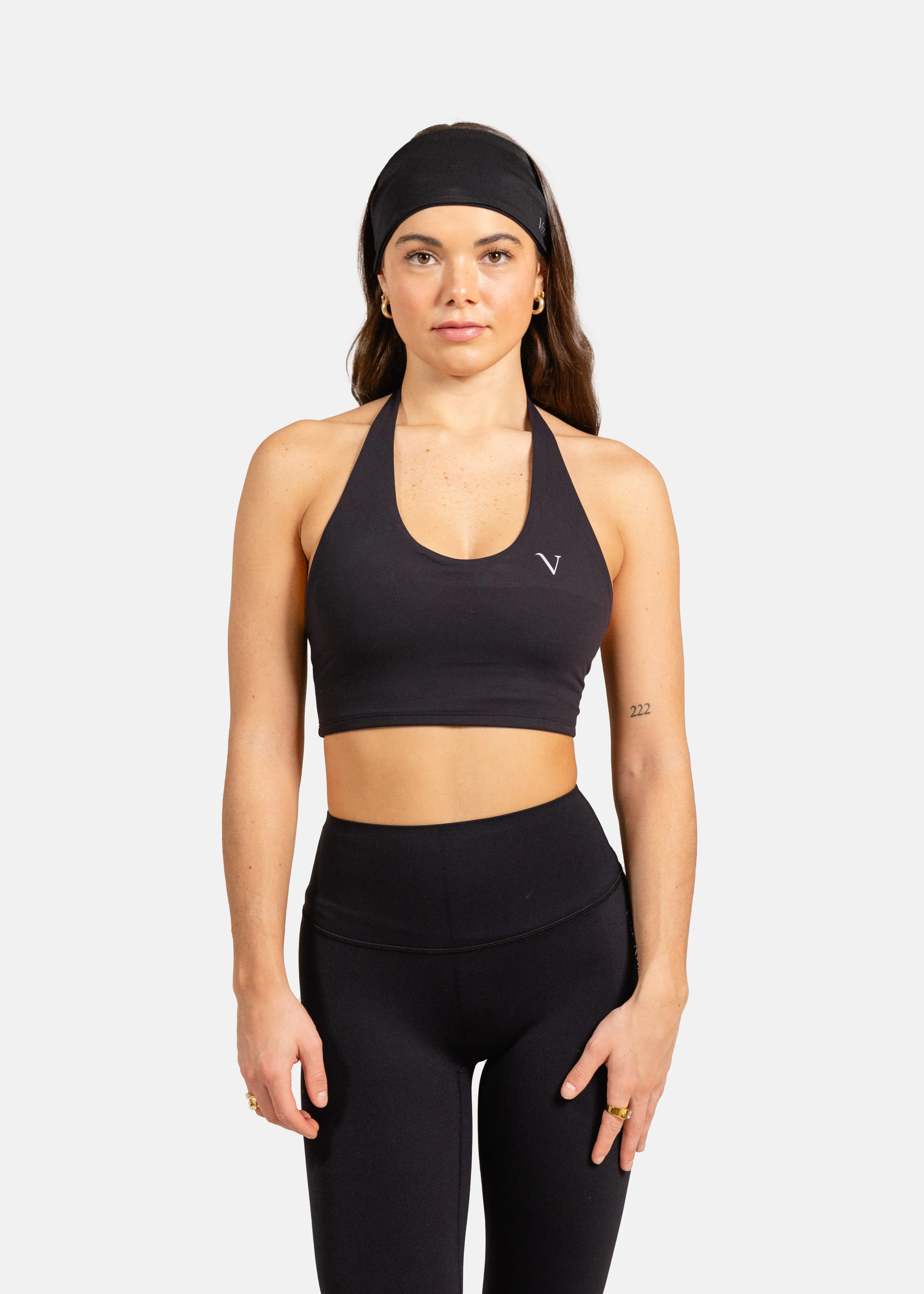 SculptLite Halter Sports Top Black