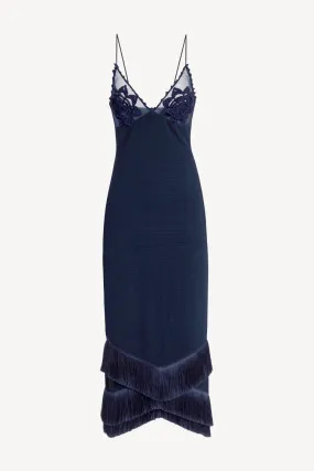 Slipkleid Crochet in French Navy